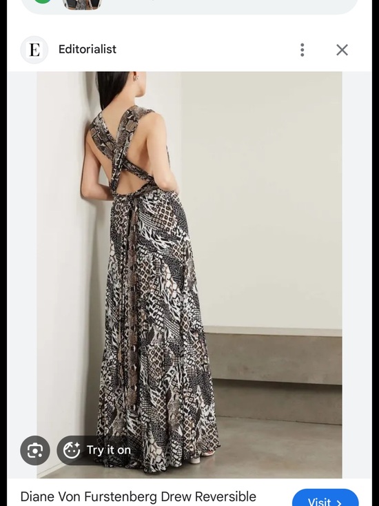 Diane Von Furstenberg Dresses & Skirts - Diane Von Furstenberg Black, White & Brown Printed Wrap Dress